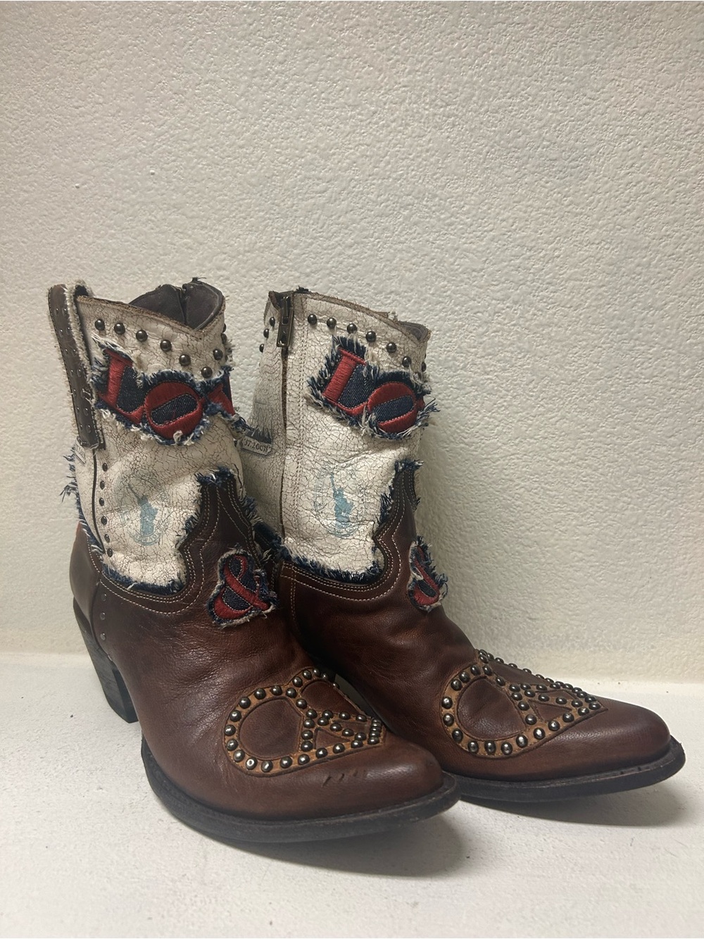 Old Gringo Yippee Ki-yay Love & Peace Boots 9B
